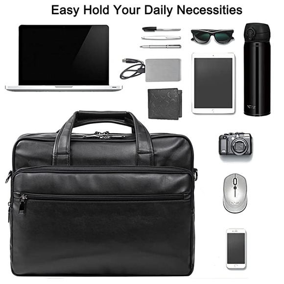 NEW! Stylish Leather Limpton Buisness Satchel - Picture 3 of 7